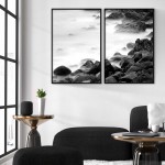 Rocks by the ocean - Two piece nature poster