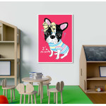 Cute dog - Pink kids poster