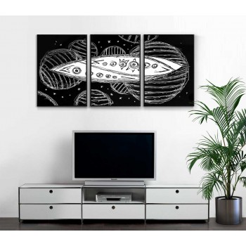 Abstract universe - Three piece poster