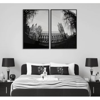 Old castle - Black and white poster set