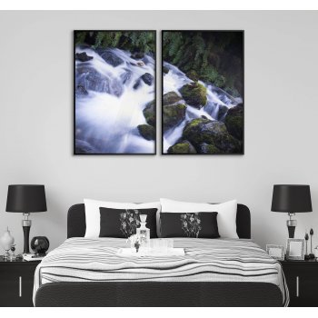 Vattenfall & mjuka vågor - Naturmotiv i två delar Vattenfall & mjuka vågor - Naturmotiv i två delar