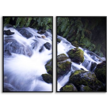 Vattenfall & mjuka vågor - Naturmotiv i två delar Vattenfall & mjuka vågor - Naturmotiv i två delar