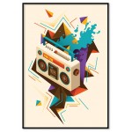 Retro musik affisch - Bergsprängare