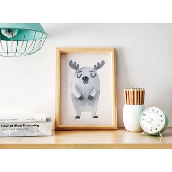 Enkel barntavla djur - Söt hjort Enkel barntavla djur - Söt hjort