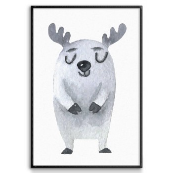 Enkel barntavla djur - Söt hjort Enkel barntavla djur - Söt hjort