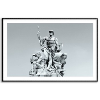 Roman statue - Black & white poster 50x70 cm