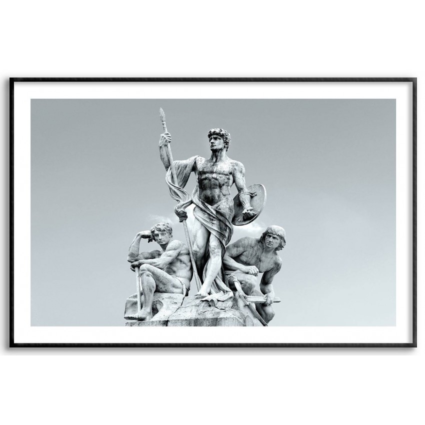 Roman statue - Black & white poster