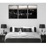 Hollywood sign - Three piece black & white poster