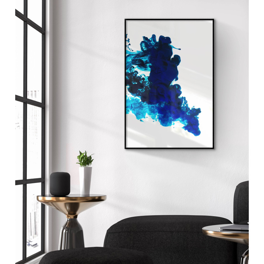 Abstrakt blå rök - Enkel & stilren poster