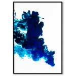 Abstrakt blå rök - Enkel & stilren poster