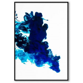 Abstract blue smoke - Simple poster