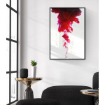 Abstrakt röd rök - Enkel & stilren poster