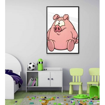Fat pig - Cute & simple kids poster