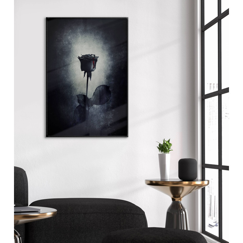 Black & White Grunge Rose