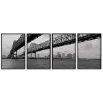Black & white bridge - Panorama Posters