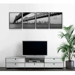 Black & white bridge - Panorama Posters