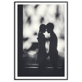 Love poster - Couple in silhuette