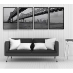 Black & white bridge - Panorama Posters