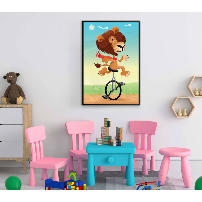 Kids room poster - Happy lion