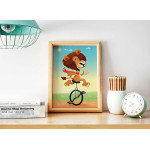Kids room poster - Happy lion