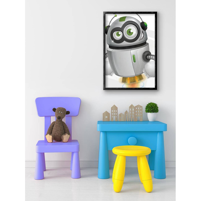 Kids room poster - Happy robot