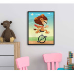 Kids room poster - Happy lion