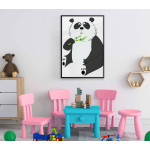 Enkel barntavla med tecknad & söt panda 