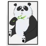 Enkel barntavla med tecknad & söt panda 