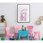 Knitted bunny love - Cute poster