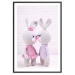 Knitted bunny love - Cute poster