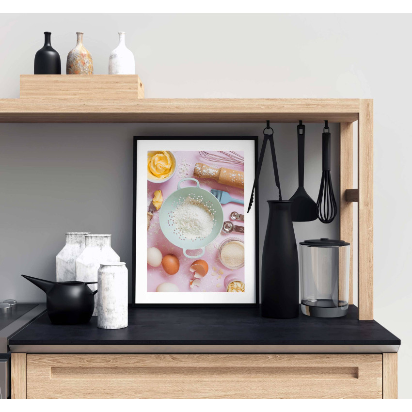 Baking eggs and flower - Kitchen poster