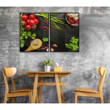 Colorful greens - Kitchen Posters