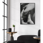 Svartvit & abstrakt fashion poster med läppar