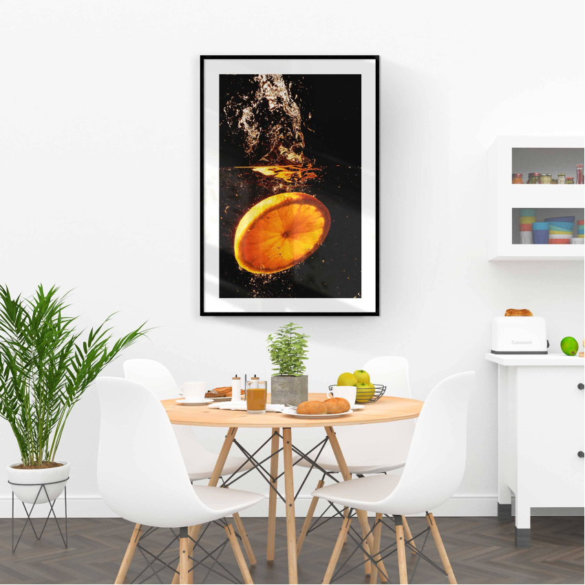 Sliced orange - Simple kitchen poster