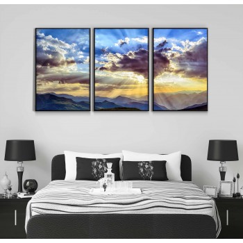 Big panorama nature poster in three pieces