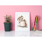 Kids poster with owl illustration