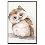 Kids poster with owl illustration