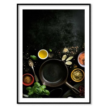 Trendy kitchen poster - Cooking food
