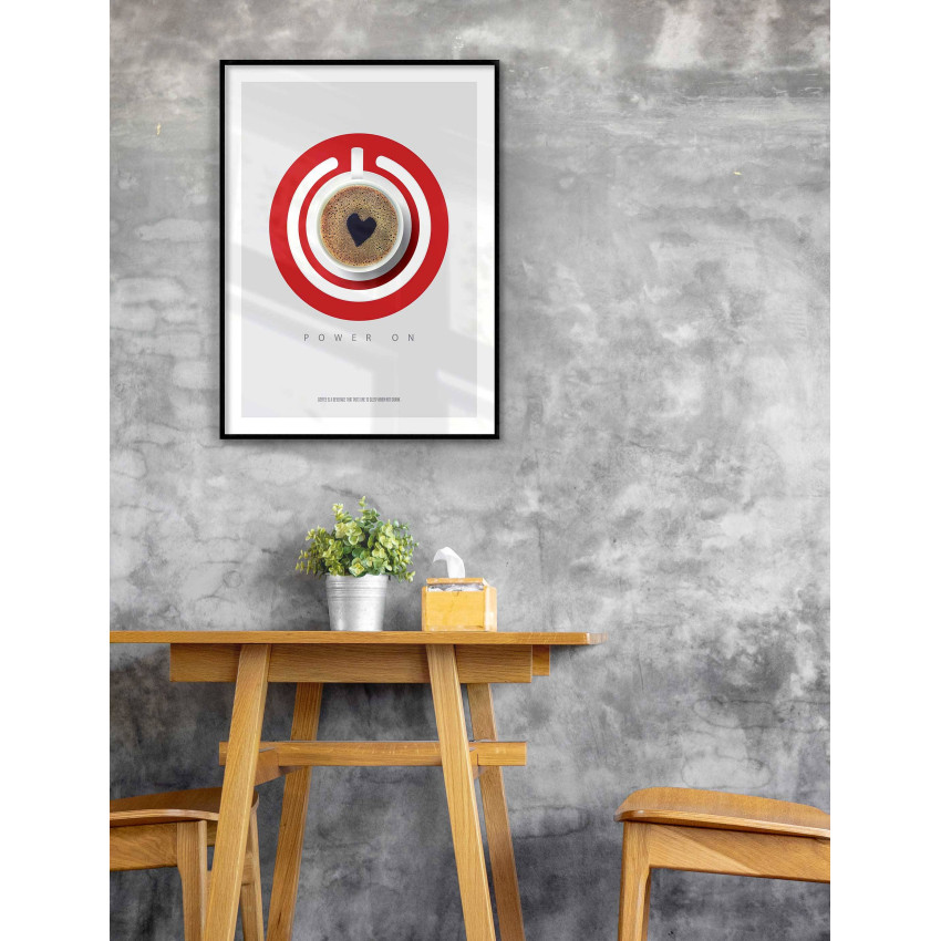 Trendy kitchen poster - Coffee Power On!