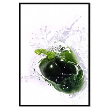 Simple kitchen poster - Green pepper