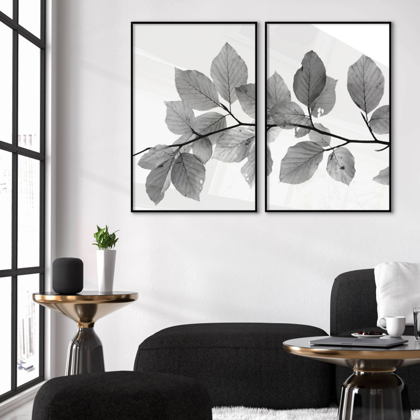 Leaves with white background - Simple poster