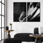 Jesus on the cross - Abstract two piece poster