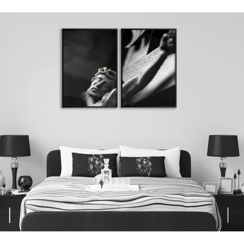 Jesus on the cross - Abstract two piece poster