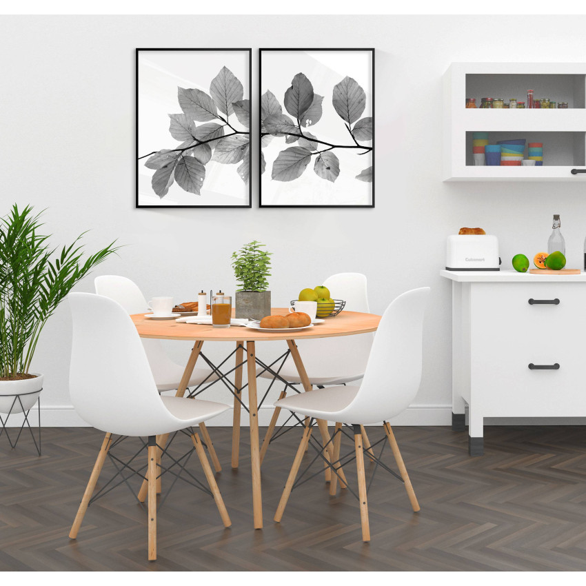 Leaves with white background - Simple poster