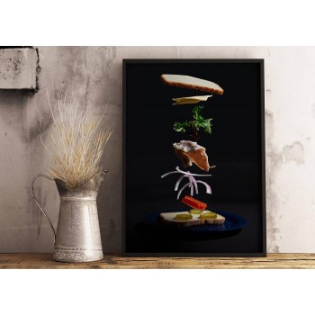 Sandwich on it´s way - Colorful poster
