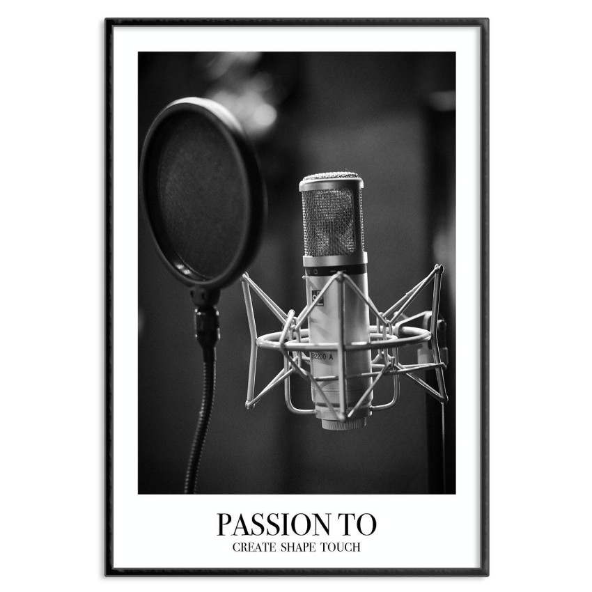 Microphone in studio - Creativity poster