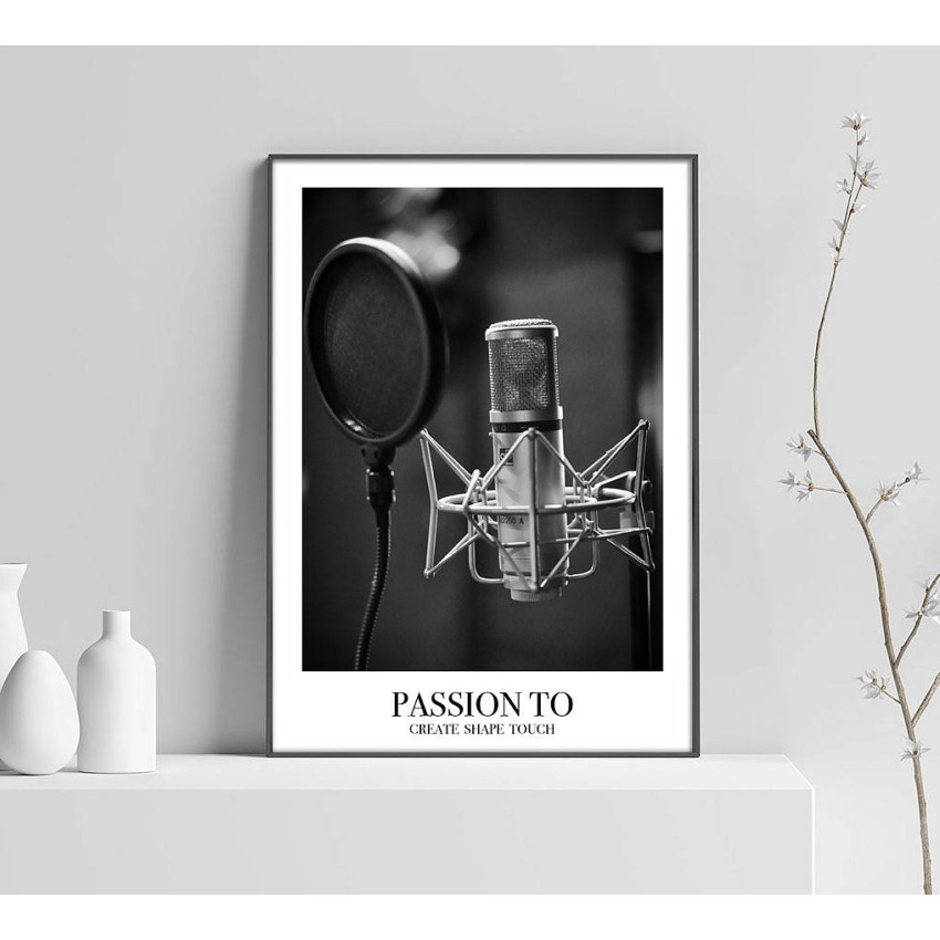 Microphone in studio - Creativity poster