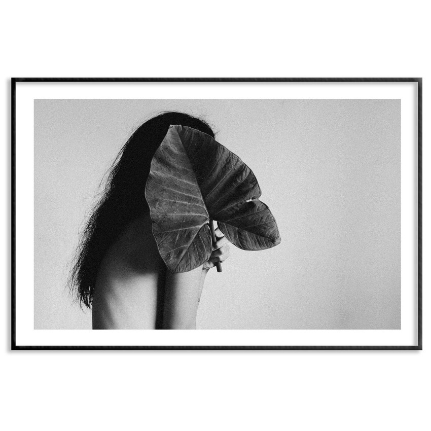 Fashion poster - Naken kvinna och växter