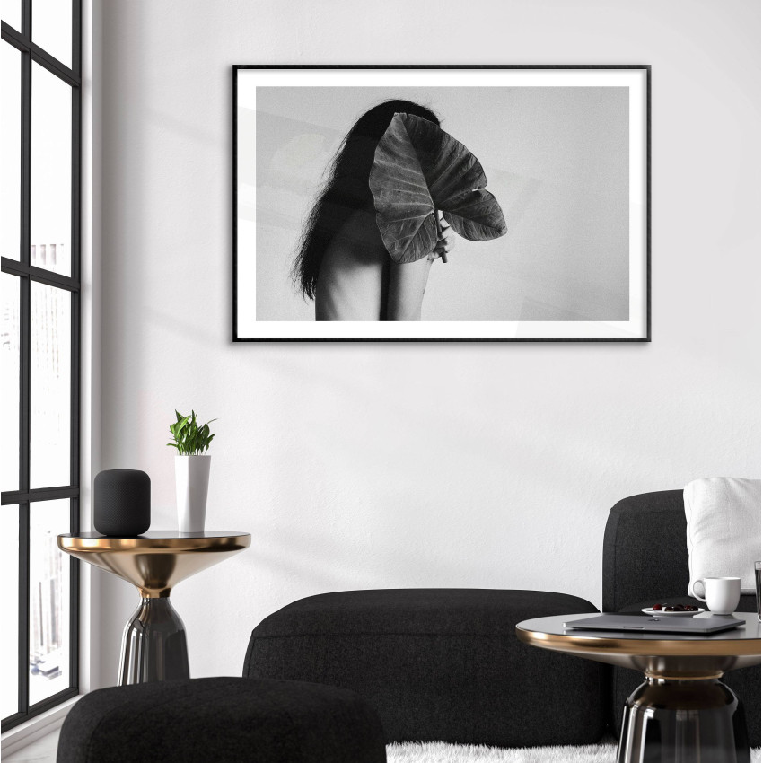 Fashion poster - Naken kvinna och växter