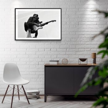 Music poster - Monkey playing guitar